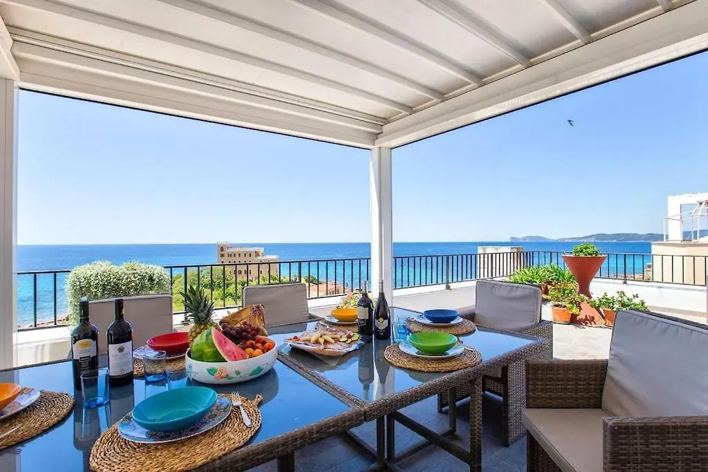 Διαμέρισμα Attico Mir El Mar Alghero Con Spettacolare Terrazza Panoramica Vista Mare